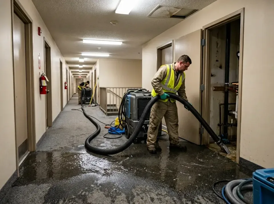 multi-unit-apartment-hallway-f-005 — frequently asked questions, Emergency Burst Pipe Water Extraction & Removal in Blue Hil…